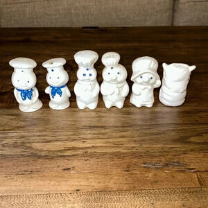 VTG The Pillsbury Company Doughboy Danbury Mint Salt & Pepper Shakers BUNDLE SET